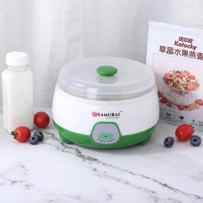 🥛 Samurai Electric Yogurt Maker – 1.5L Automatic Homemade Yogurt & Curd Machine | One-Touch, 15W Energy Efficient | Stainless Steel Bowl | Green