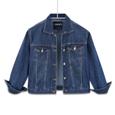 Women’s Regular Fit Denim Jacket – Dark Wash | Cavaro